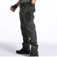 thumbnail image 4 of Moxiu Men's Water Resistant Cargo Pants Ripstop Lightweight Tactical Work Hiking Outdoor Pants Green,XXXL, 4 of 8