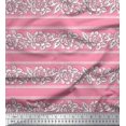 thumbnail image 1 of Soimoi Polyester Crepe Fabric Leaves & Floral Block Decor Fabric Printed Yard 52 Inch Wide, 1 of 4