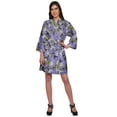 thumbnail image 1 of Moomaya Short Robe For Women Plus Size Printed Cotton Robe Lightweight Nightwear, 1 of 6