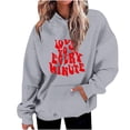 thumbnail image 1 of Birdeem Mode Décontractée pour Femmes Impression de la Saint-Valentin Hauts à Manches Longues Sweat à Capuche, 1 of 1