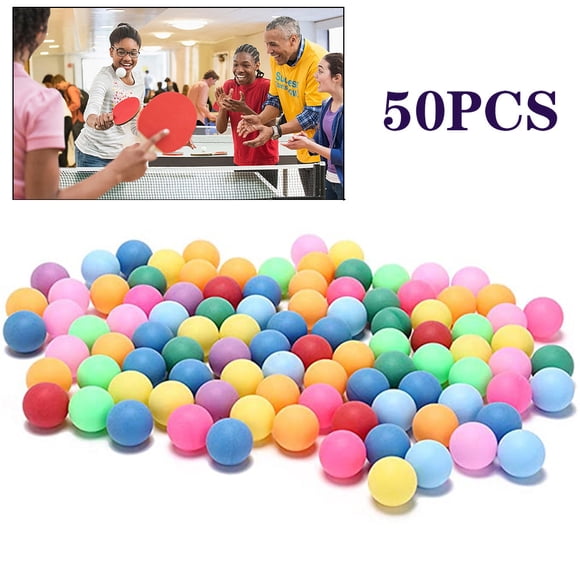 Dvkptbk The Multicolor 50 Pcs/Pack Balles de Pong Colorées 40mm Divertissement Tennis de Table Balls Ball Sports
