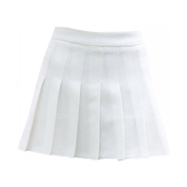 Jupe de Tennis pour Femmes et Filles Blanche Taille Haute à Carreaux Patineuse Évasée Plissée Mini Robe m Minuit