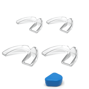 Bamboohart 4 Pcs Protège-Dents pour Serrer les Dents la Nuit Protège-Dents sur Mesure pour le Meulage des Dents Protège-Dents de Nuit Efficaces pour le Meulage des Dents avec Étui