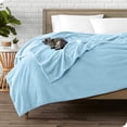 thumbnail image 2 of Bare Home Microplush Fleece Blanket - 300 GSM - Fuzzy Microfleece - Soft & Plush - King, Light Blue, 2 of 5