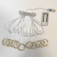 thumbnail image 2 of Christmas Curtain Lights LED Modes Remote Control Copper Wire Garland Window Curtain Light Atmospheres String Wedding Window Wall Ornaments Gifts, 2 of 7