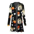 thumbnail image 3 of Honganda Cardigan Imprimé Halloween pour Femmes, Manteau Ample à Manches Longues, 3 of 6