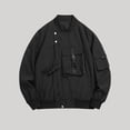 thumbnail image 2 of Sentmoon Woman Coat Solid Color Long Sleeve Collar Ski Jacket Oversized Zipper Windbreaker Waterproof Mens Clothing with Pockets Fall and Winter Delightful for Commuting and Bike Riding, 2 of 9