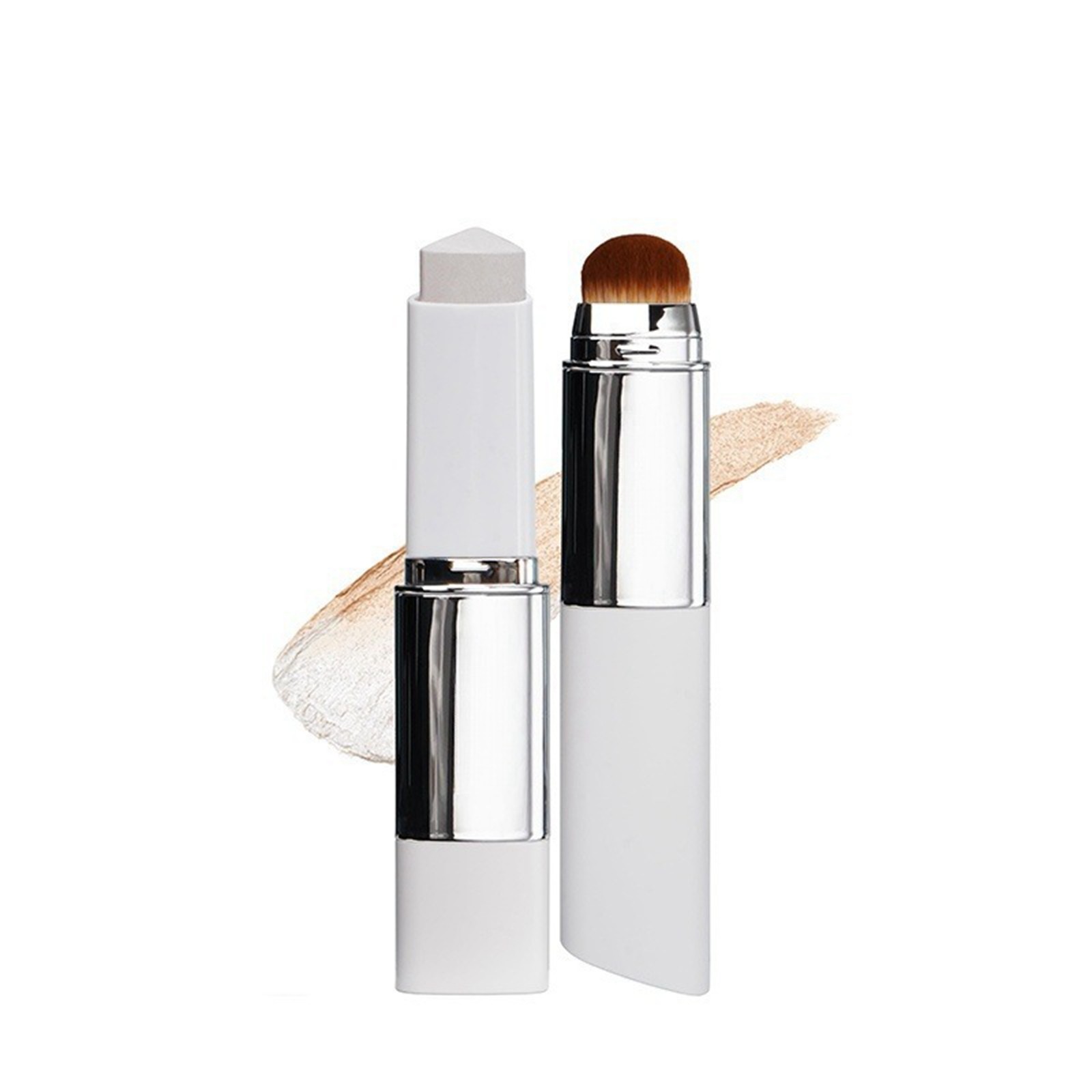 WIFKLSIIPG Foundation Stick Double Head with Brush Lightweight Liquid Foundation