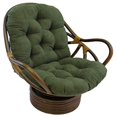 thumbnail image 1 of Blazing Needles 93310-MS-HG 48-inch by 24-inch Solid Micro Suede Swivel Rocker Cushion - Hunter Green, 1 of 2
