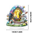 thumbnail image 2 of Easter Bunny & Eggs Acrylic Desktop Decor Spring Party Ornament for Festive Tabletop Display and Seasonal Celebration, 2 of 7