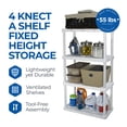 thumbnail image 2 of Gracious Living 4 Shelf Knect-A-Shelf Ventilated Storage Unit, (2 Pack), 2 of 9