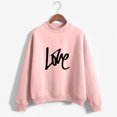 thumbnail image 2 of CEHVOM Femmes Mode Décontractée Imprimé Col Rond Ample Manches Longues Hauts Courts Blouse Chandails Sans Capuche Liquidation, 2 of 5