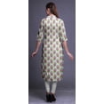 thumbnail image 2 of Bimba Printed Straight Kurtis For Women Button Down Mandarin Indian Tunic Large, 2 of 6