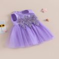thumbnail image 3 of Robe de Princesse Sans Manches en Dentelle Perlée pour Bébé Fille, 3 of 9