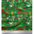 thumbnail image 1 of Soimoi Crepe Silk Fabric Dot & Mix Vegetable Print Sewing Fabric Yard 42 Inch Wide, 1 of 3