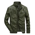 thumbnail image 1 of Mens Jacket Winter Mens Autumn And Winter Casual Baseball Uniform Leather Jacket Leather Jacket, 1 of 2