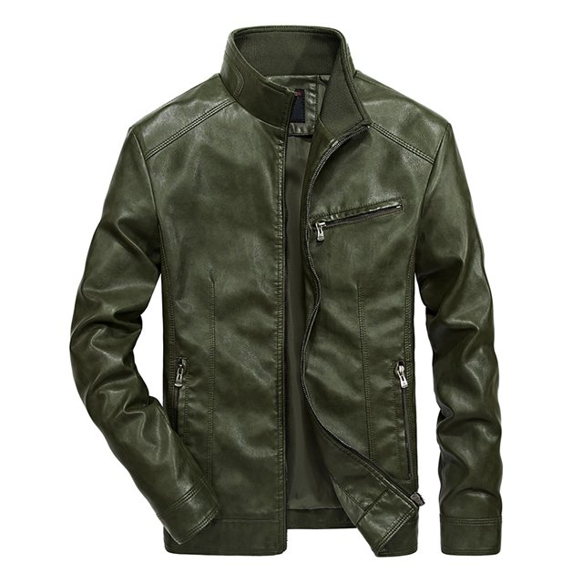Mens Jacket Winter Mens Autumn And Winter Casual Baseball Uniform Leather Jacket Leather Jacket