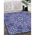 thumbnail image 3 of Ahgly Company Tapis Rond Lavable en Machine Intérieur Transitionnel Mimosa Violet, 6 Pieds Rond, 3 of 7