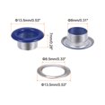 thumbnail image 2 of Unique Bargains 100PCS Grommets Eyelets 3/10 Inch (8mm) ID Hole Metal Self Backing Eyelet with Washers for Leather Dark Blue, 2 of 7