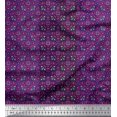 thumbnail image 1 of Soimoi polyester Crepe Fabric Stripe & Moroccan Kaleidoscope Fabric Prints By Yard 42 Inch Wide, 1 of 3