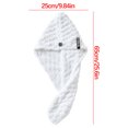 thumbnail image 2 of Bonnet de Douche de Luxe pour Femmes Réutilisable et Imperméable, Bonnet en Velours pour Cheveux Secs, Bonnet de Shampooing et de Douche pour Femmes, Bonnet pour Cheveux Secs à Double Couche en Velours Corail, 2 of 4