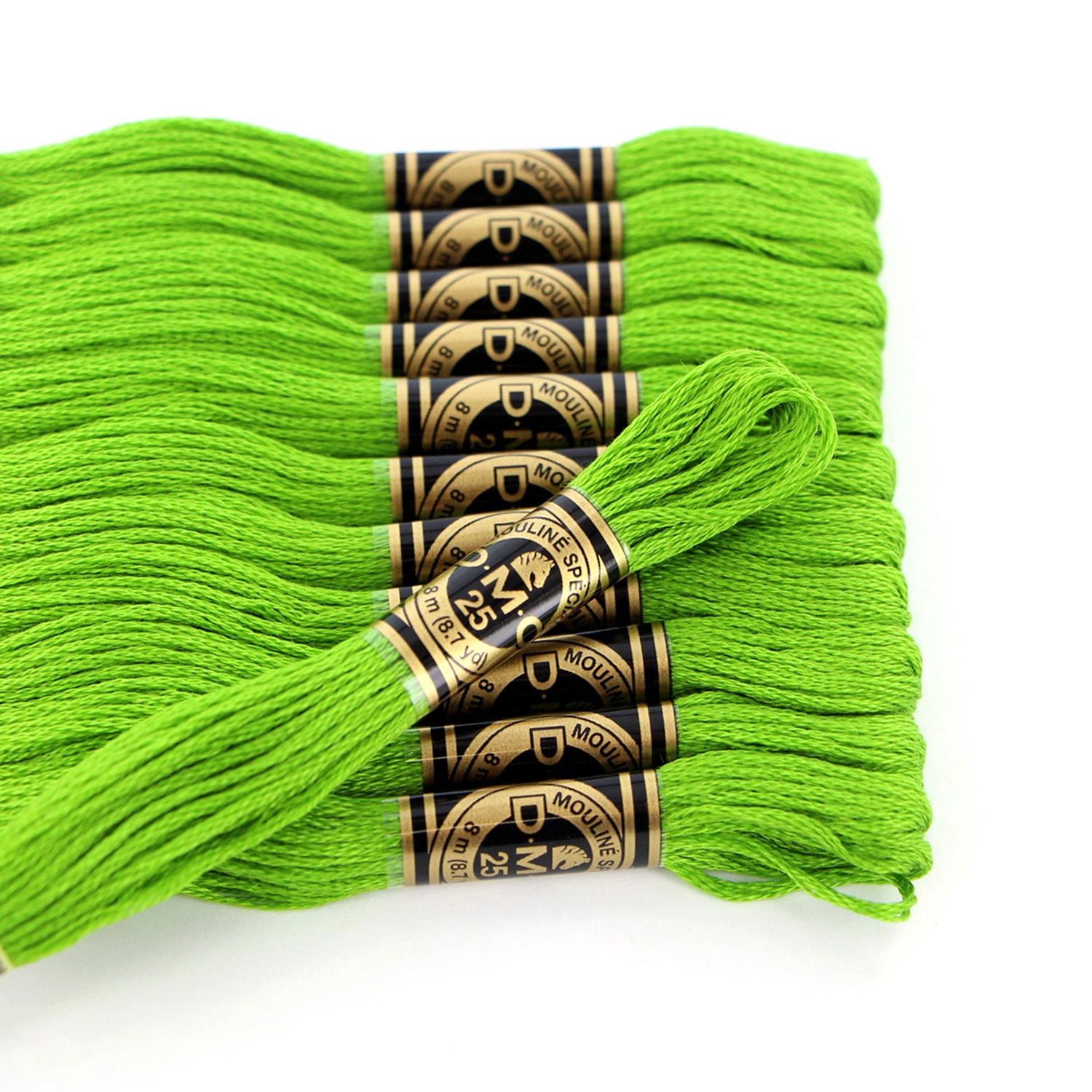 DMC à 6 brins fil à broder en coton 8 m (8.7 yd), vert