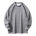 thumbnail image 1 of Yuyuzo Chandails Grande Taille pour Hommes Col Rond Décontracté Automne Manches Longues Doux Chandail Ample, 1 of 7