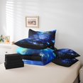 thumbnail image 4 of YST Magical Jungle 7-Piece Neon Butterfly Comforter Set, King Size, Wildlife Theme, Blue, Glowing Gradient, 4 of 4