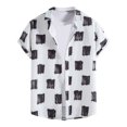 thumbnail image 1 of Cameland Chemise Décontractée à Manches Courtes pour Homme Style Hawaïen de Vacances Blouse T-Shirt, 1 of 9