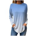 thumbnail image 1 of Birdeem Blouses d'Automne à Col Rond Imprimé pour Femmes, Chemises à Manches Longues Smockées à la Mode, 1 of 1