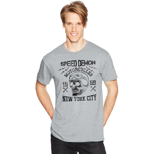 Hanes T-Shirt Graphique pour Hommes, m, Speed Demon Motorcycles