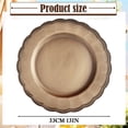 thumbnail image 3 of Kingtowag Gold Acrylic Dinner Plate Chargers Scalloped Rim Wedding Banquet Decor, with Scalloped Rim, for Weddings, Banquets, or Festive Gatherings, Lightweight and Durable (#A), Clearance Sales!, 3 of 6