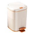 thumbnail image 2 of Abbracc Kitchen Waste Basket Paper Basket Organizer Rectangle Foot Pedal Garbage Bin for 10L, 2 of 9