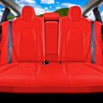 thumbnail image 4 of For 2017-2024 Tesla Model 3 FH Group Faux Leather Custom Fit Car Seat Covers   Solid Red - Rear Set, 4 of 4