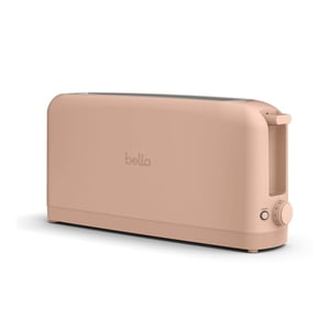 bella 2-Slice Slim Toaster with Extra Long Slot, 6 Setting Shade Control with Reheat & Cancel Buttons, Blossom