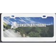 thumbnail image 1 of Blanc Lisse Blanc 2 Trous License Cadre de Plaque Bouchons à Vis Gratuits Inclus, 1 of 1