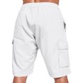 thumbnail image 3 of Plebaso Mens Casual Shorts Drawstring Lightweight Summer Shorts Solid Color Loose Beach Shorts for Men, 3 of 7