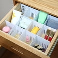 thumbnail image 4 of Dividers 5Pcs DIY Plastic Drawer Organizer Adjustable Drawer Dividers Separators 50x11cm, 4 of 8