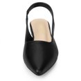 thumbnail image 2 of BLISSFUL STEP Chaussures pour Femmes à Bride Arrière à Bout Pointu Chaussures Plates Noires 7, 2 of 6
