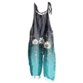 thumbnail image 1 of yoeyez Rompers for Women Summer,Ladies Print Summer Plus Size Long Jumpsuits Sleeveless Adjustable Straps Backless Overalls Jumpsuits With Pockets Mint Green,L, 1 of 6
