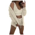thumbnail image 4 of Ensemble de Pyjama Chaud d'Hiver pour Femmes, Mode, Ados, Trois Pièces, Short de Pyjama Doux pour Femmes, Shorts en Flanelle Chauds, Pyjamas, Ensemble de Pyjamas pour Femmes, Mignon Short à Barbe de Chat, Pyjama à Capuche, Tenue de Nuit, 4 of 6