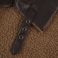 thumbnail image 4 of EGNMCR Jackets for Men Men Mid-length Windbreaker Jacket With Lapel Color Suede Coat, 4 of 8