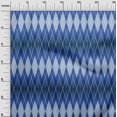 thumbnail image 2 of oneOone Cotton Poplin Blue Fabric Argyle Check Craft Projects Decor Fabric Printed By The Yard 56 Inch Wide, 2 of 4
