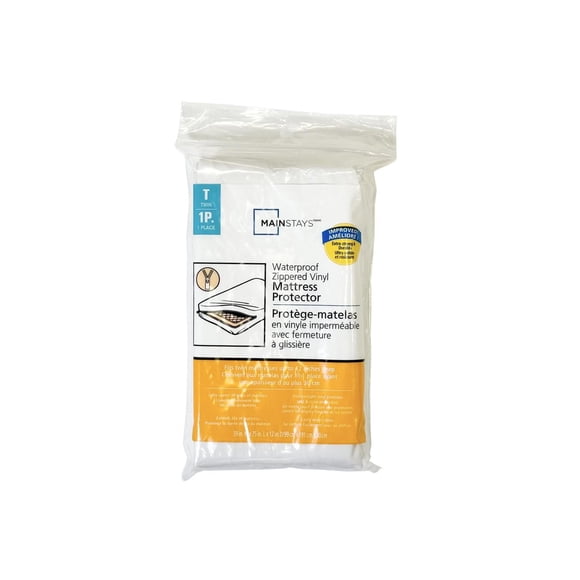 Mainstays Waterproof Zippered Vinyl Mattress Protector-Twin Size,Double Size,Queen Size