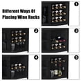 thumbnail image 3 of Twister.CK 5 Tier Wine Bar Cabinet with LED Light, Bar Cabinet with Detachable Wine Rack and Glass Holder, Storage Space for Kitchen Living Room Bar, Black, 3 of 8