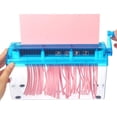 thumbnail image 3 of Portable Paper Shredder Mini Manual Hand Shredder A6 Paper Documents Cutting Machine Tools for office and home Desktop Stationery Blue, 3 of 8