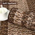 thumbnail image 4 of Modern 2x8 Runner Rug - Braided Print, Ultra-Thin, Washable, Non-Shedding, Non-Slip, Brown, 4 of 6