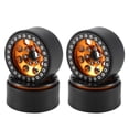 thumbnail image 1 of Graflsoa 4pcs 2.2" Aluminum Alloy Wheel Rims for Climbing Cars, Black with Gold Accent, 8-Hole Design, Hexagon Length 12mm, 1 of 7