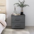 thumbnail image 1 of vidaXL Table de Chevet HAMAR Gris Foncé 40x35x44.5 cm Pin Massif, 1 of 5