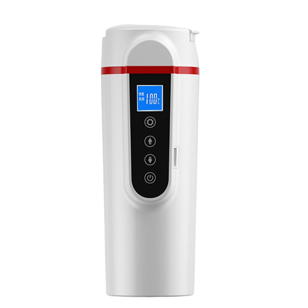 funtasica Coffee Mug Temp Control Kettle Boil Water for Car Travel Big Screen White